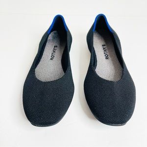 Rothy's The Square Ballet Flats Size 8.5 39 Black Textile Comfort Travel Shoes